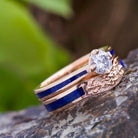 Lapis Lazuli Bridal Set In Rose Gold