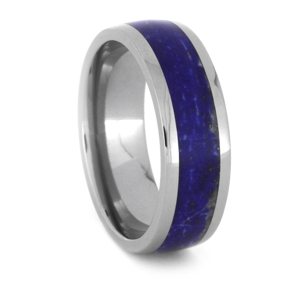 Lapis Lazuli Wedding Band Set