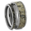 Deer Antler Wedding Ring Set