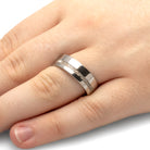 Ashes Ring Inlaid on a Titanium Band-1287 - Jewelry by Johan