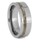 Simple Memorial Ring, Titanium Band With Ashes Inlaid - Jewelry by Johan
