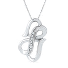 Double Heart Infinity Necklace and Bracelet Gift Set in Sterling Silver-SHGS3010 - Jewelry by Johan