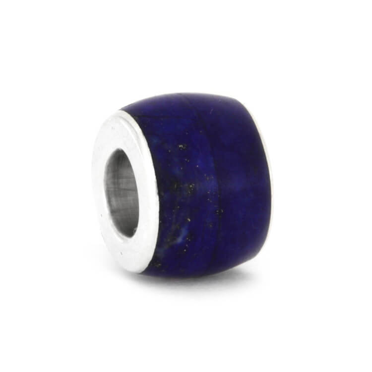 Lapis Lazuli Charm Bead In Sterling Silver
