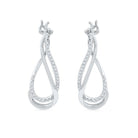 Diamond Twist Dangle Statement Earrings-SHEH014871CTW - Jewelry by Johan