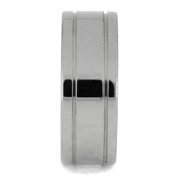 Titanium Ring with Two Pinstripe Grooves-1406 - Jewelry by Johan