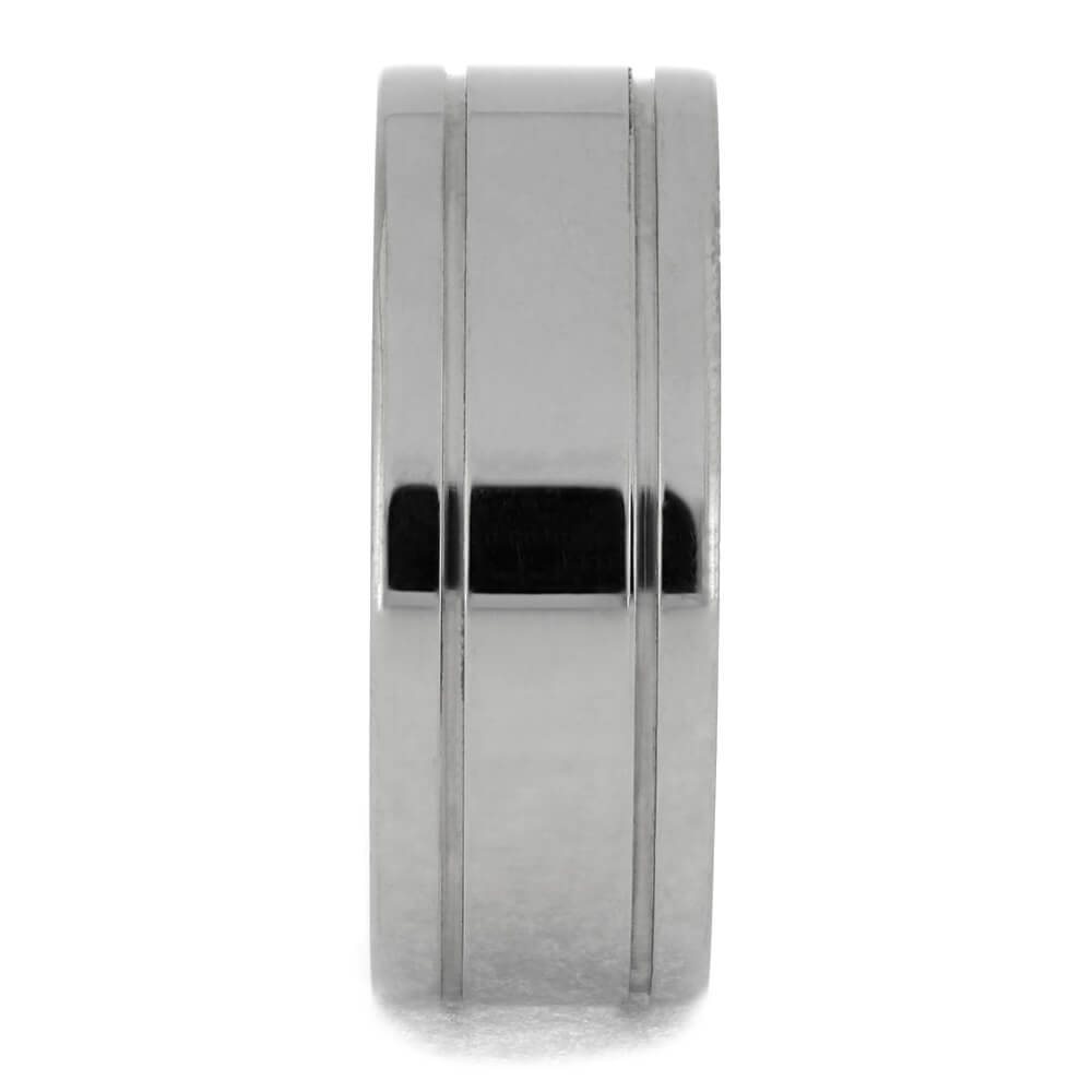 Titanium Ring with Two Pinstripe Grooves-1406 - Jewelry by Johan