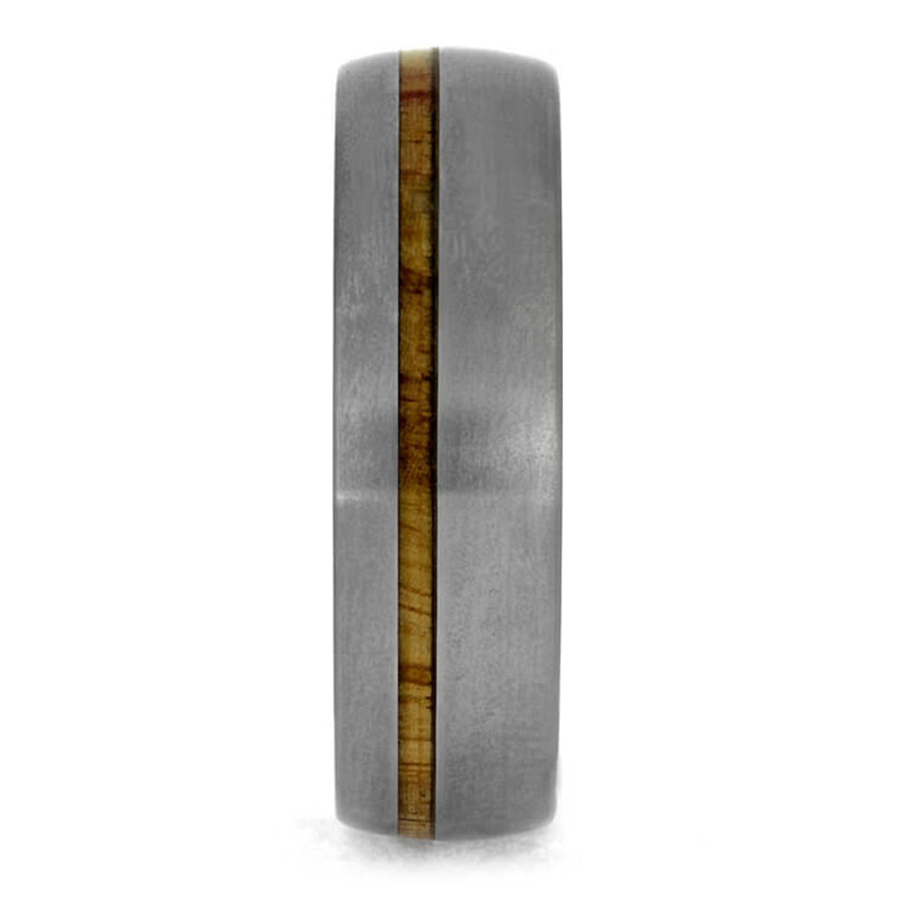 Olive Wood Wedding Ring with Wood Sleeve and Pinstripe-1430 - Jewelry by Johan