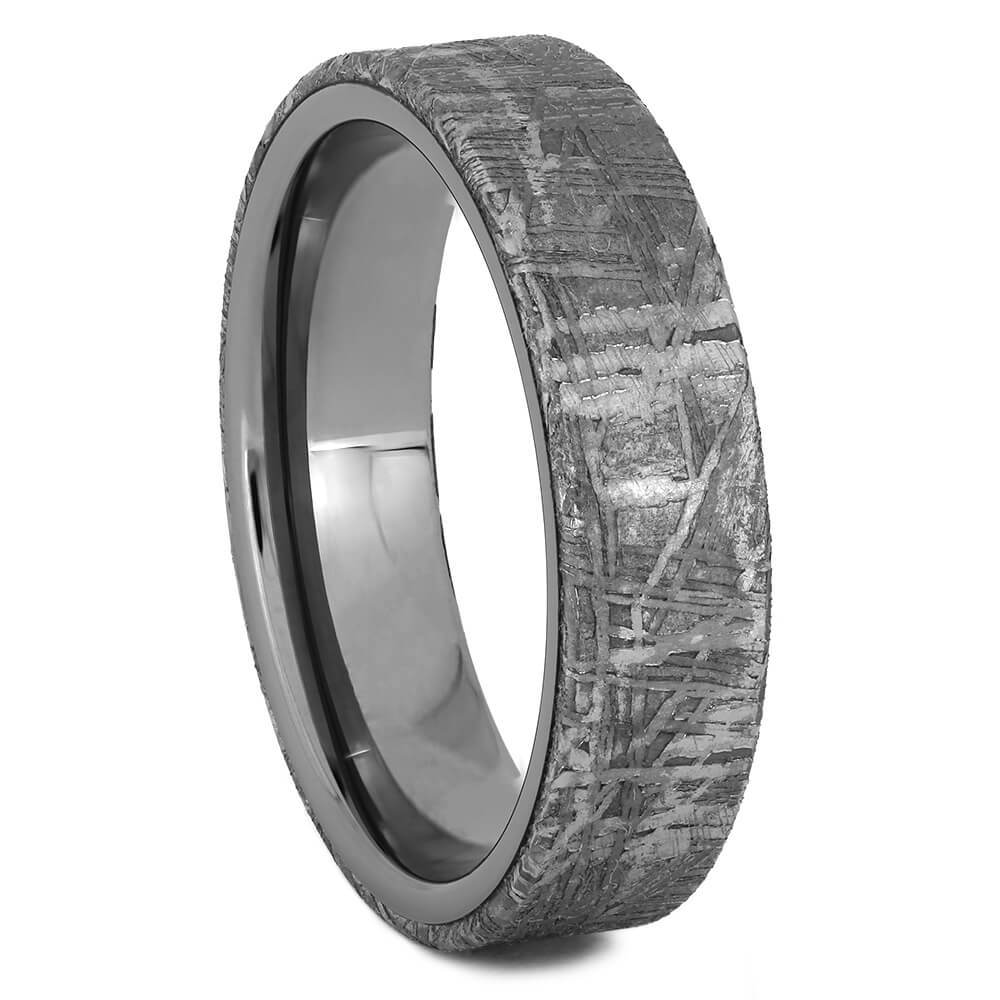 Tungsten Meteorite Ring for Men, Unique Wedding Band for Man-1444 - Jewelry by Johan