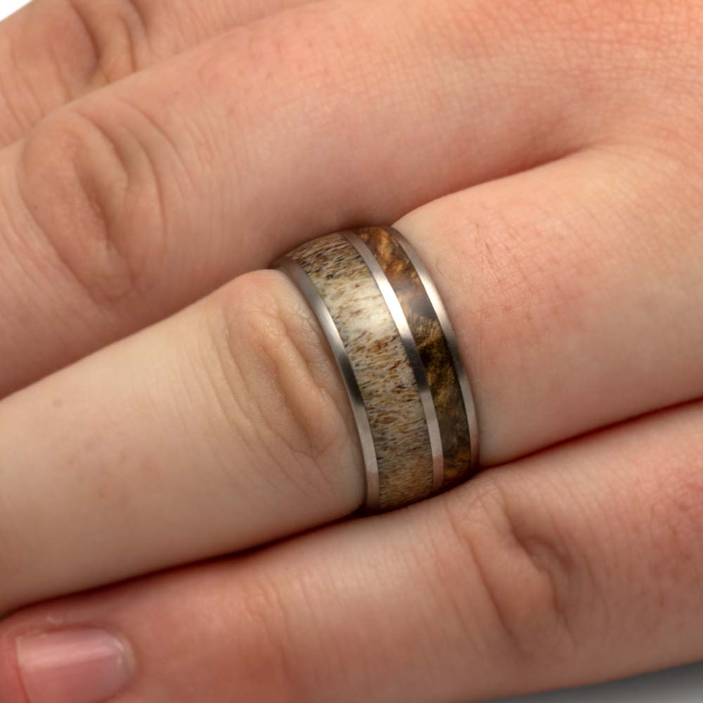 Antler Wedding Band