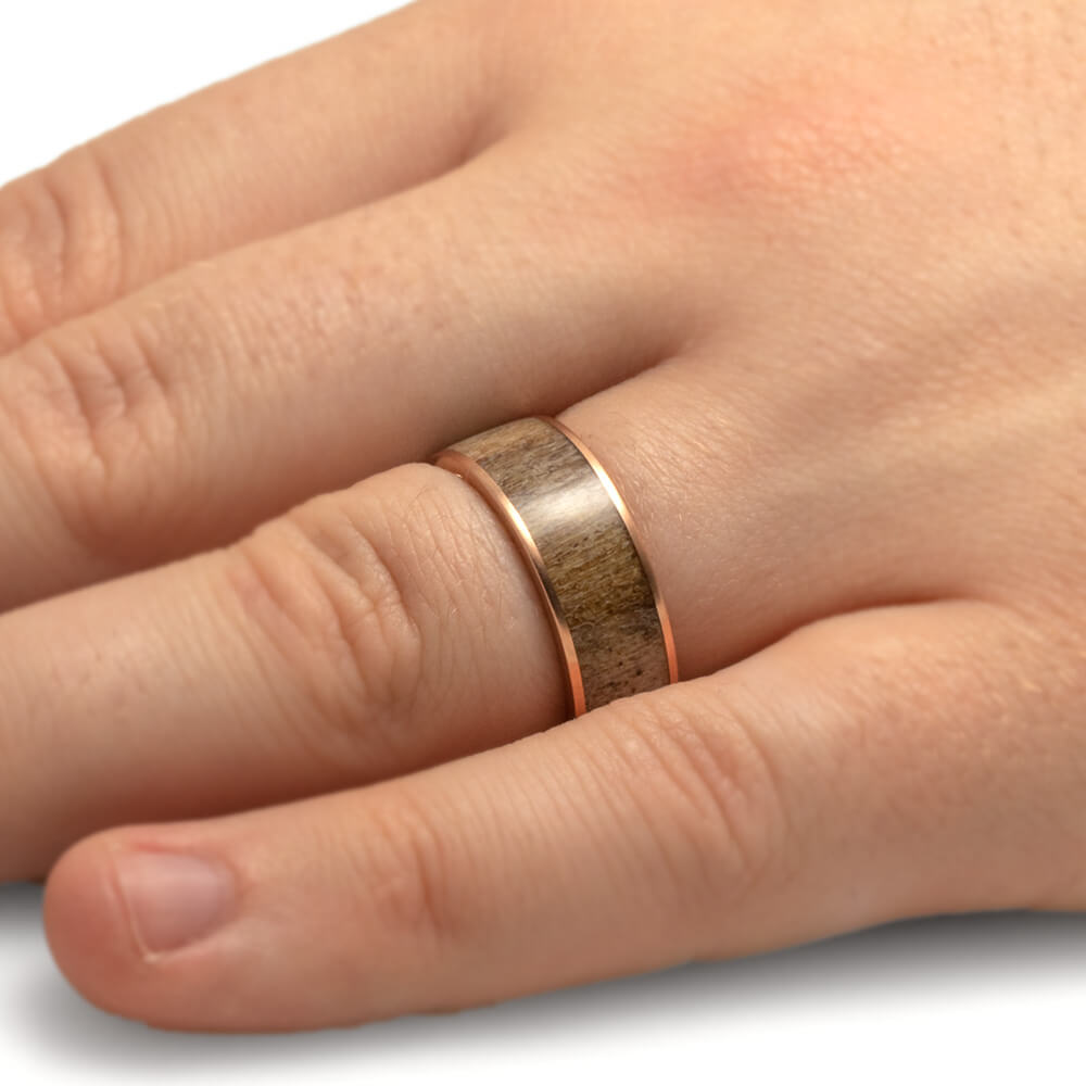 Deer Antler Wedding Band