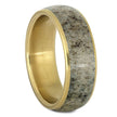 Solid Yellow Gold and Antler Ring