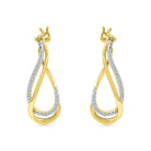 Unique Yellow Gold & Diamond Dangle Earrings
