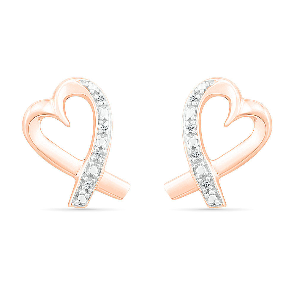 Earrings 14kt Gold Hoops One Side Diamonds – Albert Hern