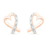 Heart Ribbon Stud Earrings, Stand Up to Cancer Jewelry