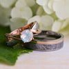 Stellar Rose Gold Wedding Ring Set