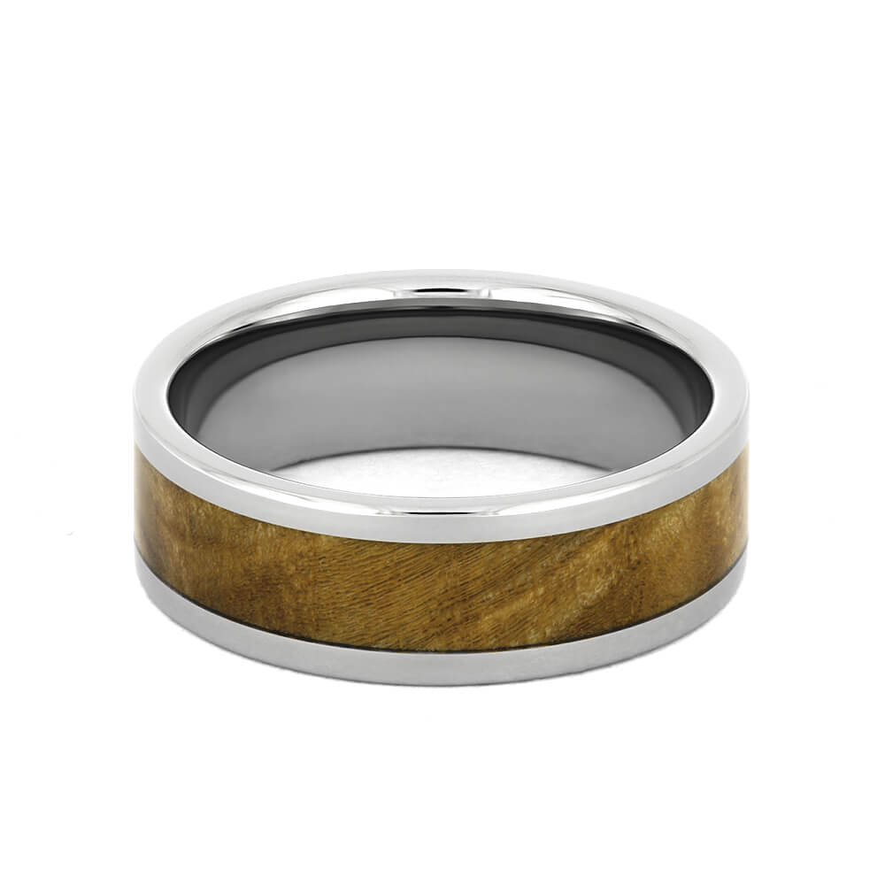 Black Ash Burl Wood Ring with outlet 5mm Stainless Steel Comfort Core - Quality Handcrafted - FREE SHIPPING