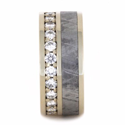 White Gold Moissanite Eternity Band-2269 - Jewelry by Johan