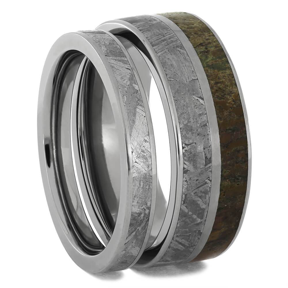 Authentic Meteorite Wedding Bands