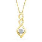 Diamond Necklace With Twist Style