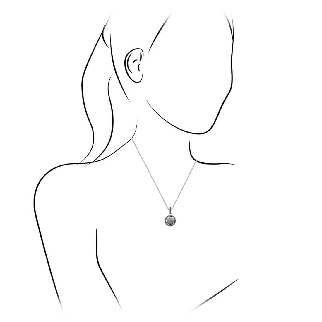 Meteorite and Black Diamond Necklace