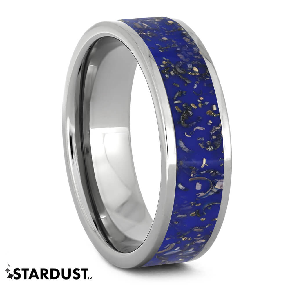 Blue Stardust™ Men's Wedding Band-1706 - Jewelry by Johan