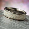 White Stardust Wedding Band