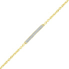 Yellow Gold Diamond Bar Bracelet