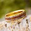 Antler and Gold Wedding Bands