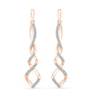 Rose Gold Diamond Dangle Earrings