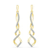 Yellow Gold DIamond Dangle Earrings