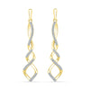 Yellow Gold DIamond Dangle Earrings