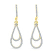 Yellow Gold Teardrop Diamond Earrings