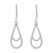 White Gold Teardrop Diamond Earrings
