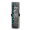 Blue Opal & Meteorite Men's Wedding Band