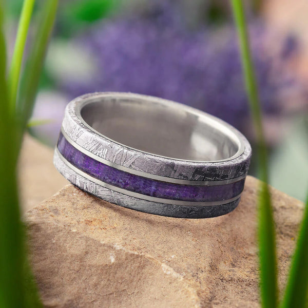 Mens Wedding Band Purple Wood Ring Male Engagement Ring Custom Made Ring -  Etsy