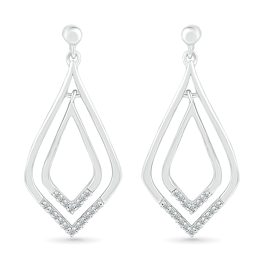 Diamond Drop Earrings 