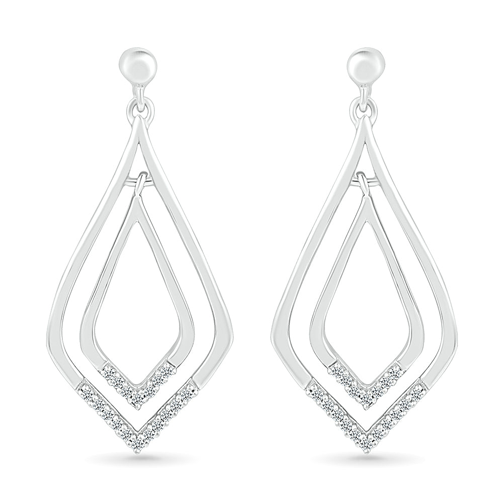 Diamond Drop Earrings 