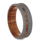 6mm Tulipwood & Sandblasted Titanium Ring, In Stock-SIG3003 - Jewelry by Johan