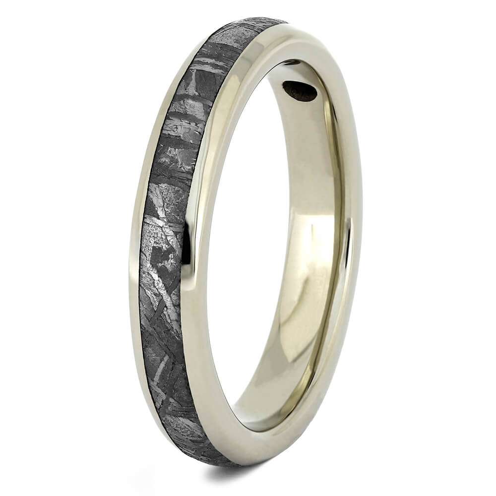 White Gold and Meteorite Wedding Band