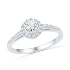 Brilliant Engagement Ring in Sterling Silver-SHRE027454-SS - Jewelry by Johan