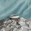 Men's Ring With Antler, Meteorite & Dinosaur Bone