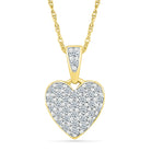 Miniature Heart Pendant Necklace with Diamonds - JBJ