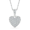 Miniature Heart Pendant Necklace with Diamonds - JBJ
