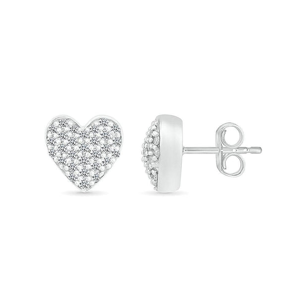 Diamond Heart Earrings