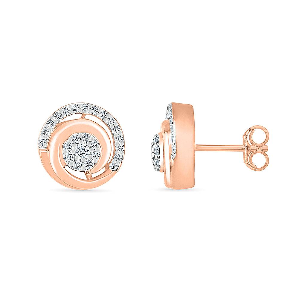 Diamond Halo Stud Earrings - JBJ