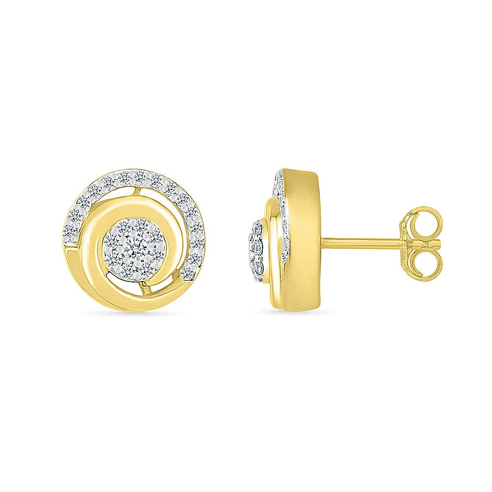 Diamond Halo Stud Earrings - JBJ