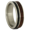 White Gold Ring With Dinosaur & Honduran Rosewood