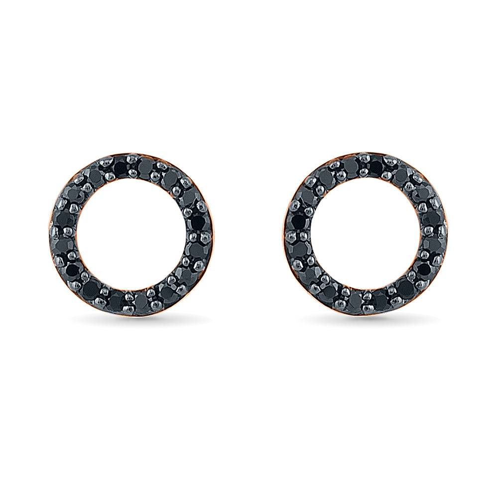 Black Diamond Rose Gold Earrings