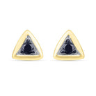 Yellow Gold Black Diamond Earrings