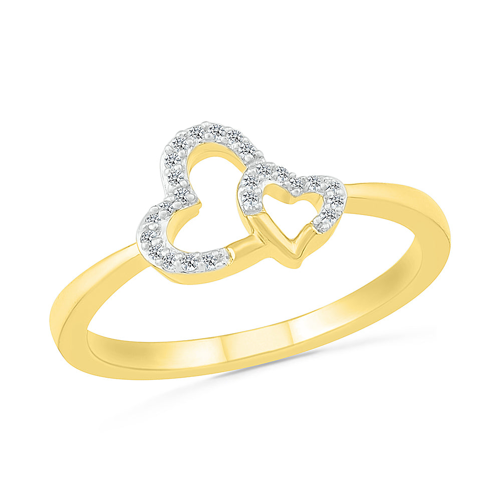 Intertwined Hearts Promise Ring With Diamonds - JBJ